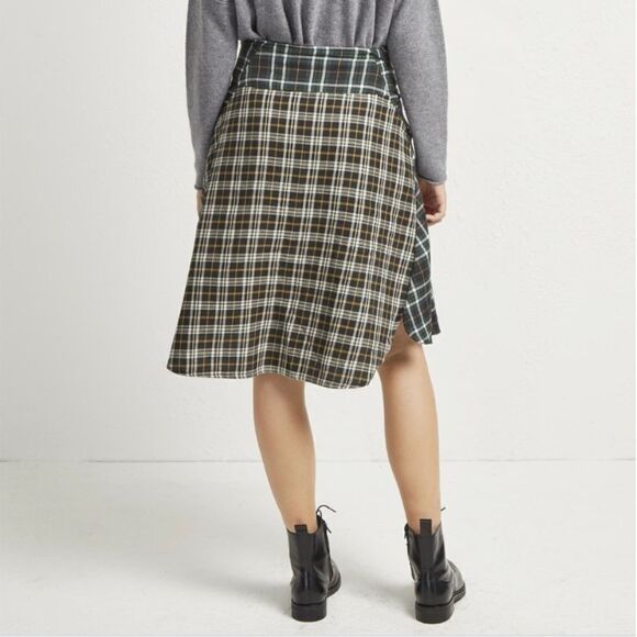 Nwt FRENCH CONNECTION  Este Plaid A-line Skirt green 4 @R - Picture 2 of 7